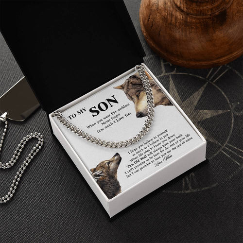 To My Son Cuban Chain Necklace Son Gifts From Mom Gifts For Son Birthday Unique Gifts For Son From Mom Cuban Link Chain