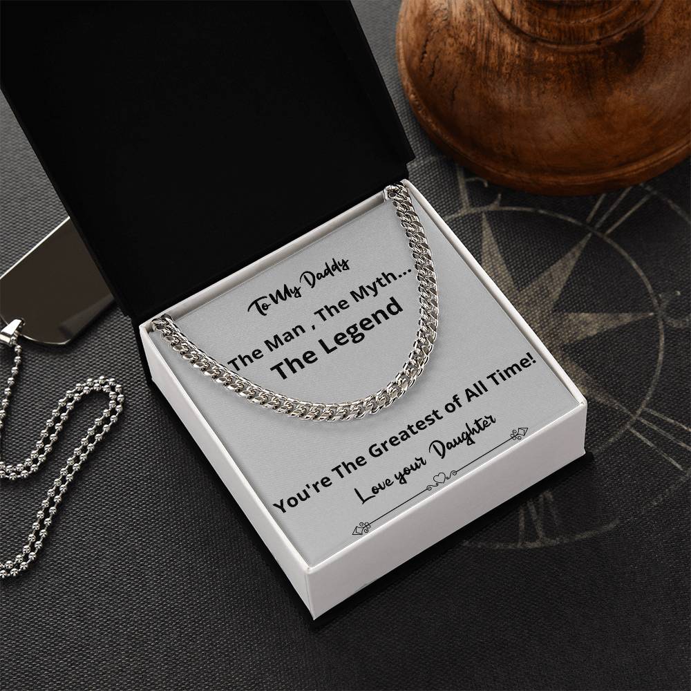 Greatest Of All Time Cuban Chain Fathers Day Birthday Gift For Men Cuban Link Chain