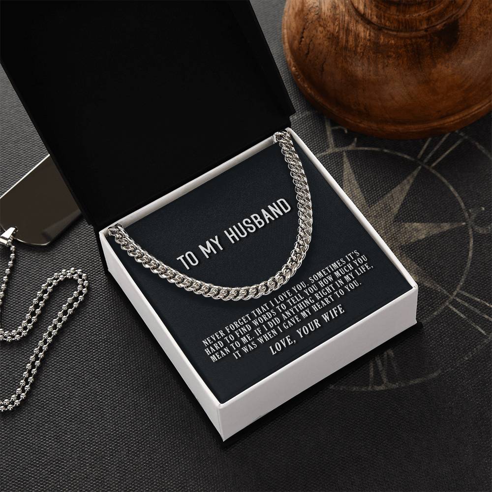 My Heart To You Cuban Link Chain