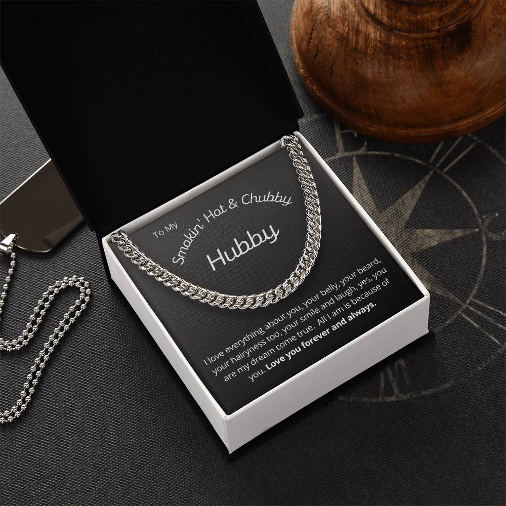 Hot And Chubby Hubby Cuban Chain Link Necklace For Husband Gift Cuban Link Chain