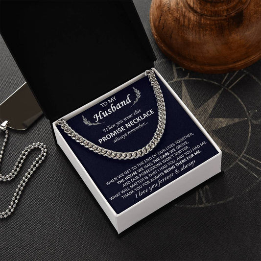 Gift For Husband - Be There - Cuban Cuban Link Chain