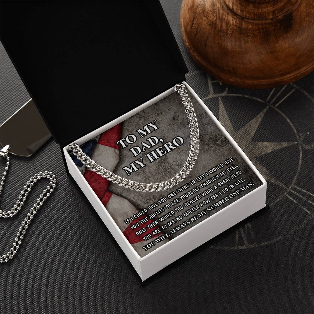 Gifts For Dad From Daughter Fathers Day Gift From Son Silver Cuban Link Chain Dad Birthday Gift Father Of The Bride Fa