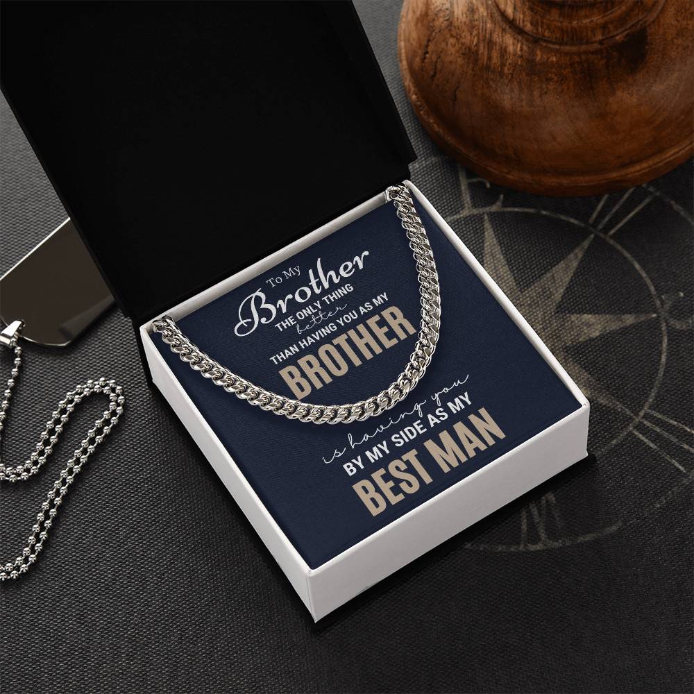 Best Man Gift Wedding Gift For Brother Brother Best Man Gift Best Man Gifts Ideas For Brother Groomsman Wedding Gift F Cuban Link Chain