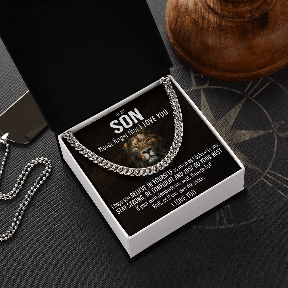 Gift For Son - Do Your Best - Cuban Cuban Link Chain