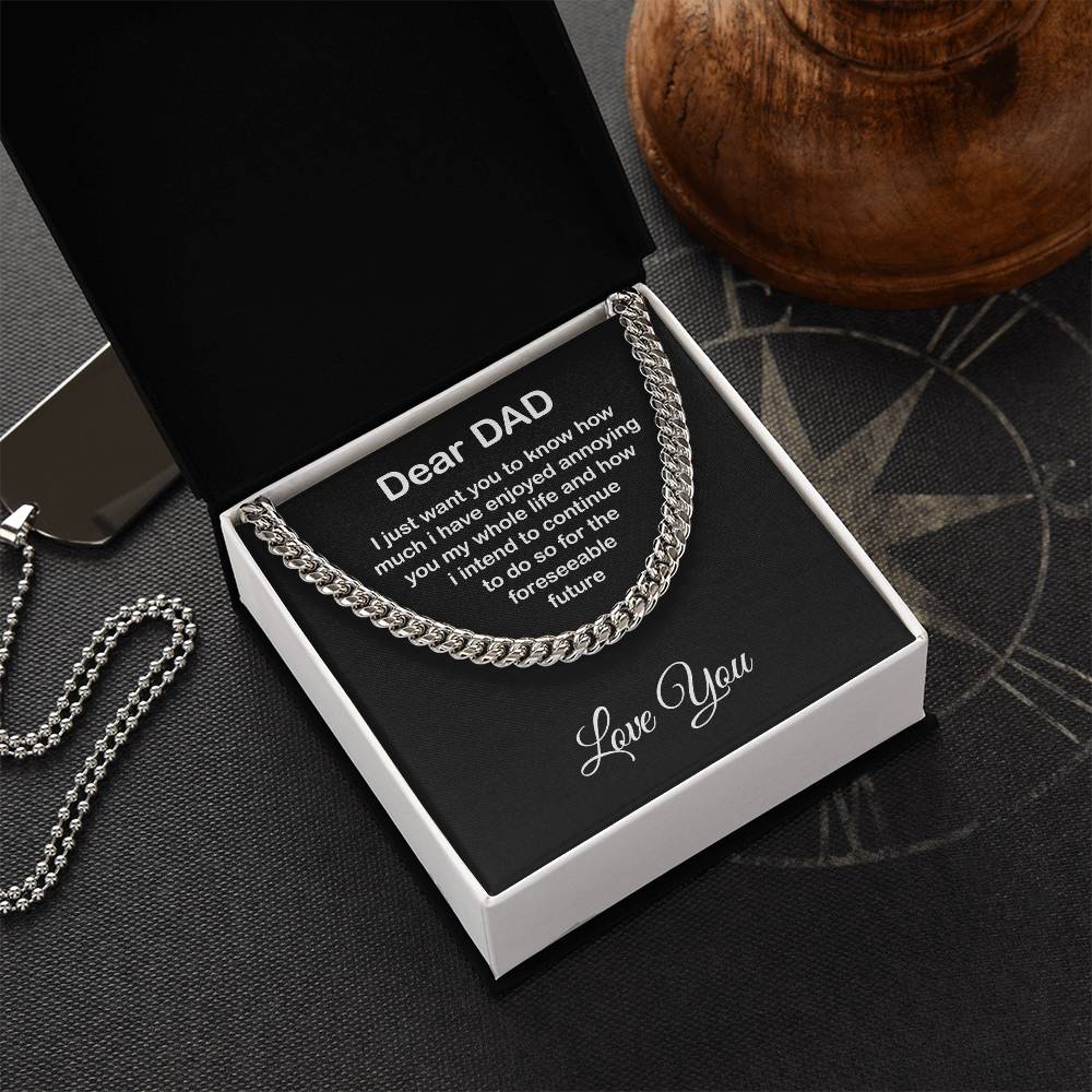 Limited Edition Gift For Dad From Daughterson To Father For Fathers Day Daddy Birthday Gifts From Daughter To Dad From Cuban Link Chain