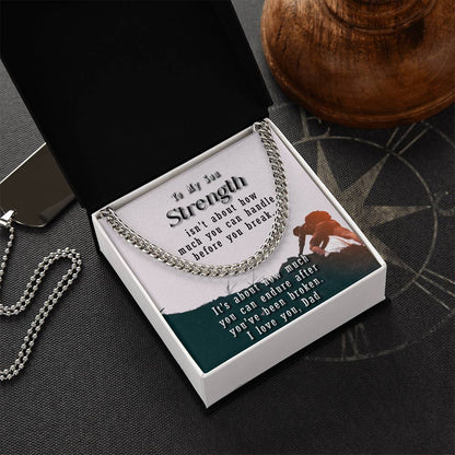 To My Son Cuban Link Chain