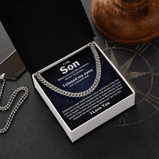 To My Son - Cuban Link Chain