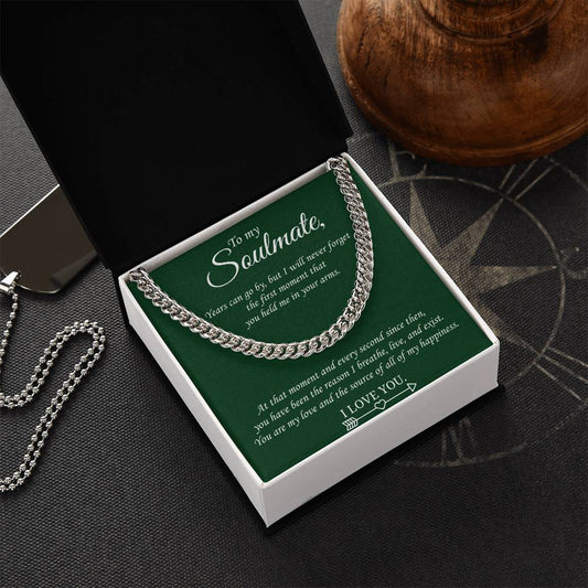 Valentine's Gift Cuban Necklace Gift For Boyfriendsoulmatehusband - You Are My Love And The Source Of All Of My Happin Cuban Link Chain