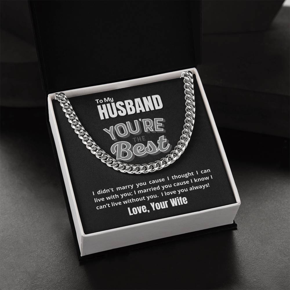 To My Husband - Domain Error Cuban Link Chain