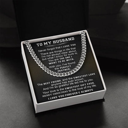 Gift For Husband - Clear About - Cuban Link Cuban Link Chain