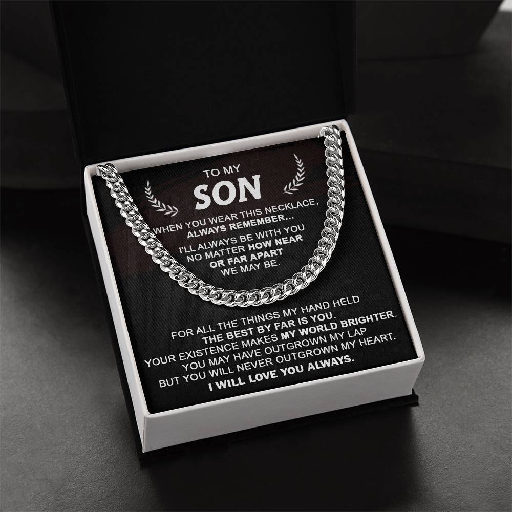 Gift For Son - Brighter World - Cuban Cuban Link Chain