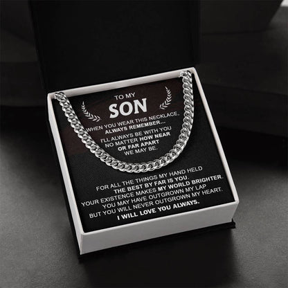 Gift For Son - Brighter World - Cuban Cuban Link Chain