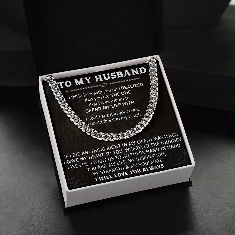 Gift For Husband - Hand In Hand - Cuban Link Cuban Link Chain