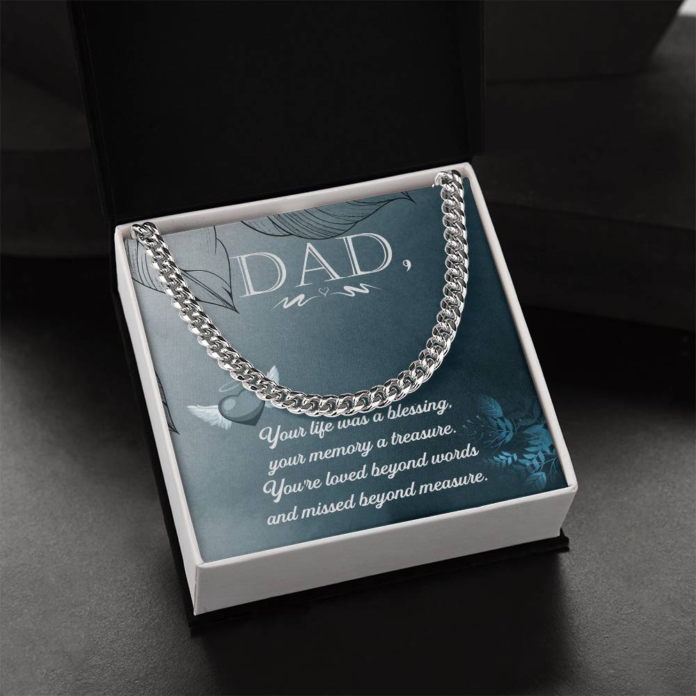 Love Dad Cuban Link Chain
