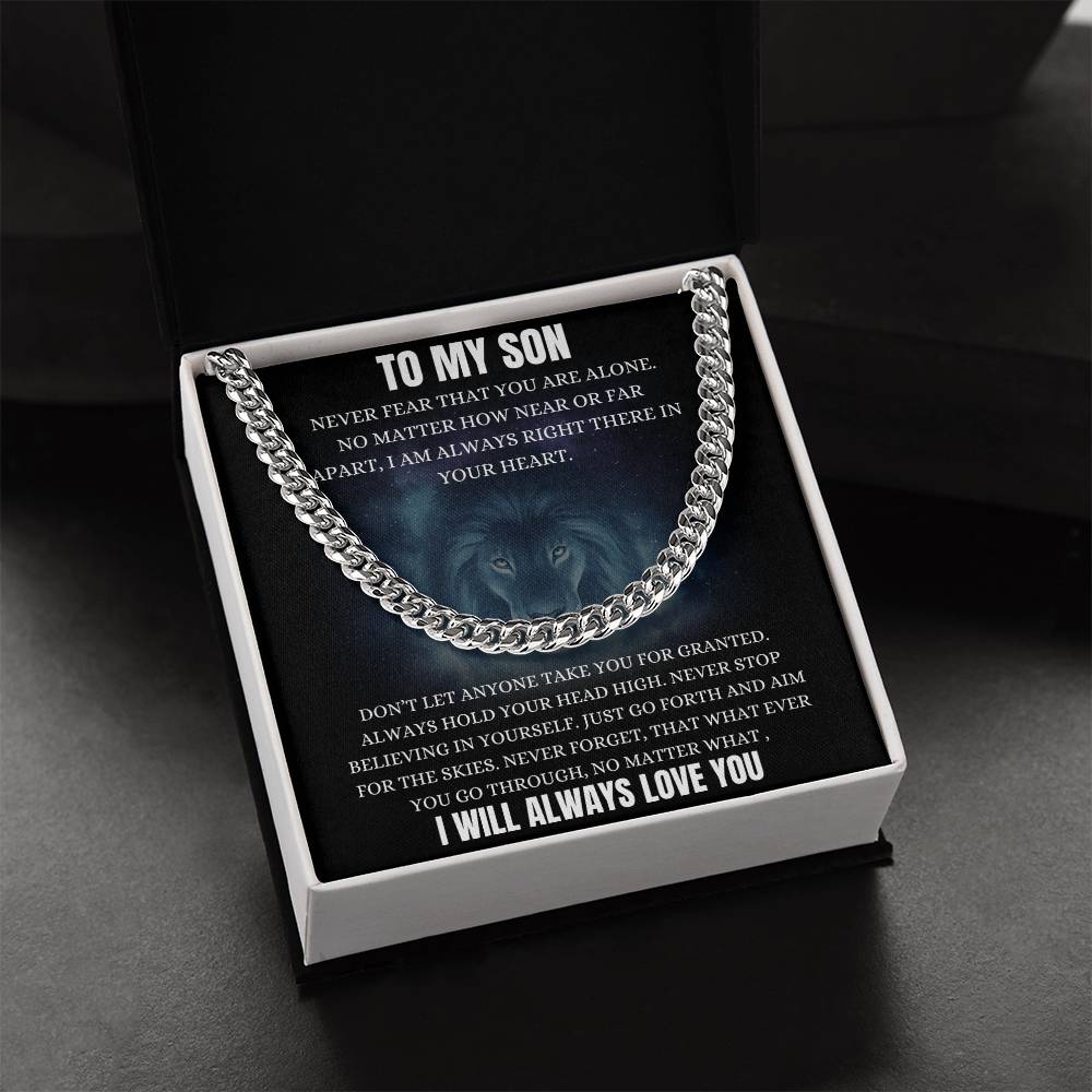 To My Son Necklace Christmas Gift For Son From Mom Dad Son Chain Necklace From Dad Teenager Son Gift Cuban Link Chain