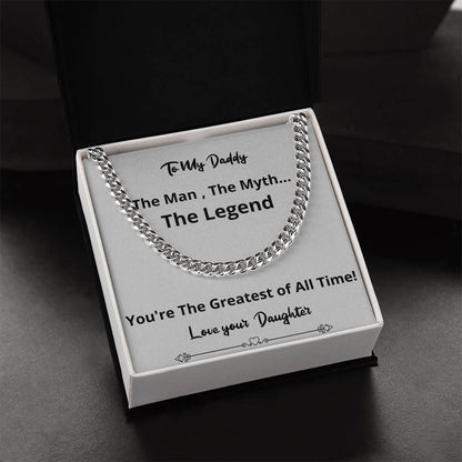 Greatest Of All Time Cuban Chain Fathers Day Birthday Gift For Men Cuban Link Chain