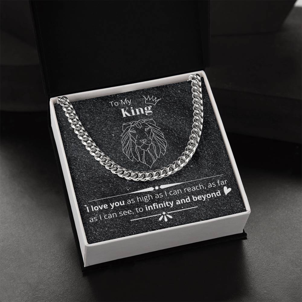 Necklace Gift For Husband Boyfriend Happy New Year Gift Cuban Link Chain