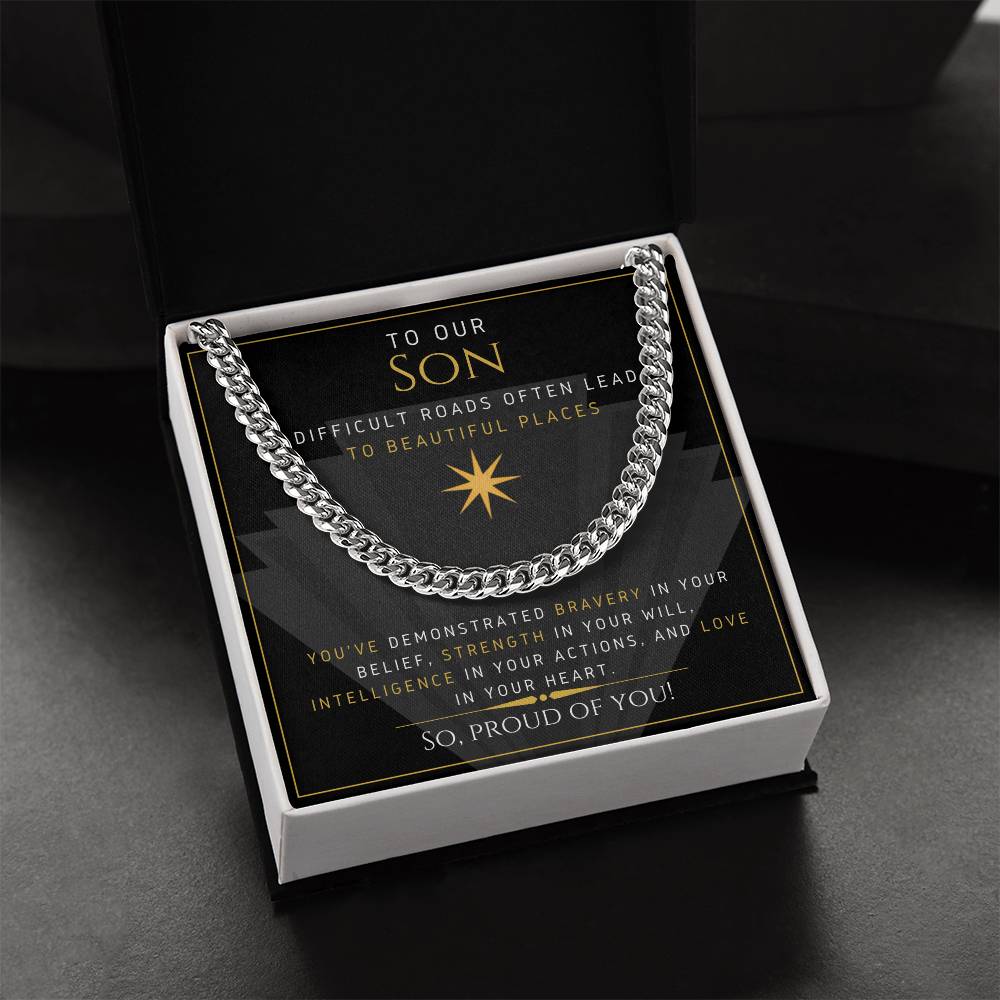 Gift For Son From Mom Cuban Link Chain Gold Link Chain Father Son Gift Son Christmas Gift Birthday Son Gift Son Gift P