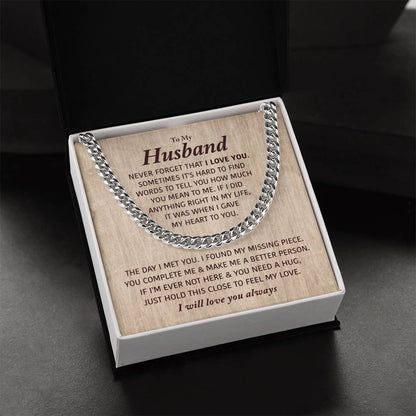 Perfect Gift For Husband Cuban Link Chain