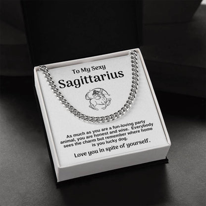 Sexy Sagittarius Cuban Chain Gift From Wife Or Girlfriend Cuban Link Chain