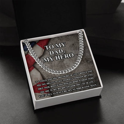 Gifts For Dad From Daughter Fathers Day Gift From Son Silver Cuban Link Chain Dad Birthday Gift Father Of The Bride Fa