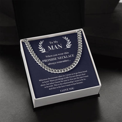 Valentine's Gift For Him Soulmate -  This Is The Love I Want To Last Forever Cuban Link Chain