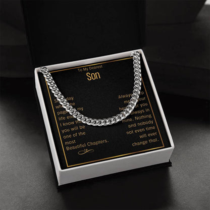 To My Son Gift From Mom  Christmas Gift For Son From Mom  Son Cuban Link Chain Necklace  Sentimental Meaningful Gifts