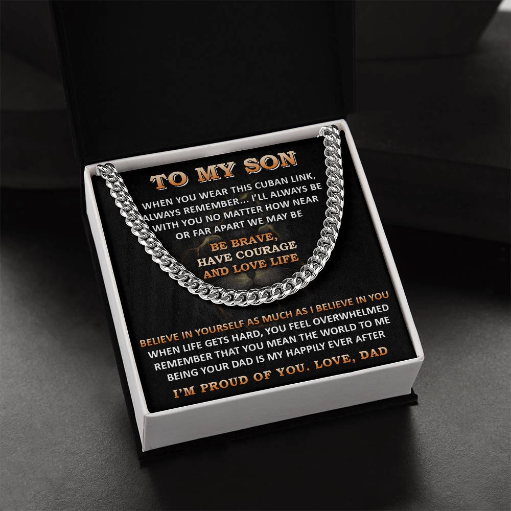 Gift For Son - Far Apart 1 - Cuban Link Cuban Link Chain