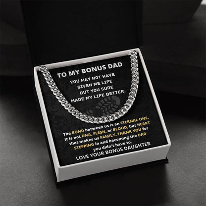 Cuban Link Chain Gift For Bonus Dad