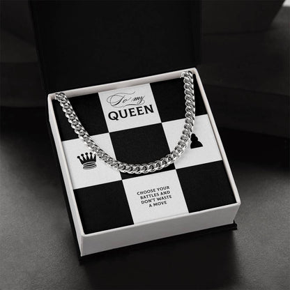 To My Queen Cuban Link Chain