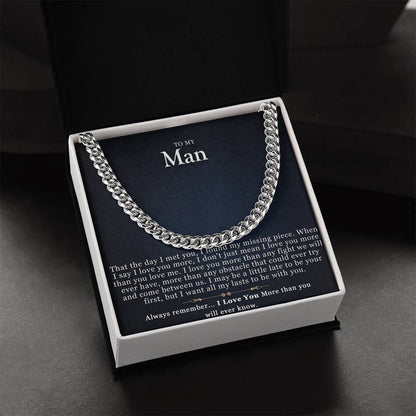 To My Man Cuban Link Chain