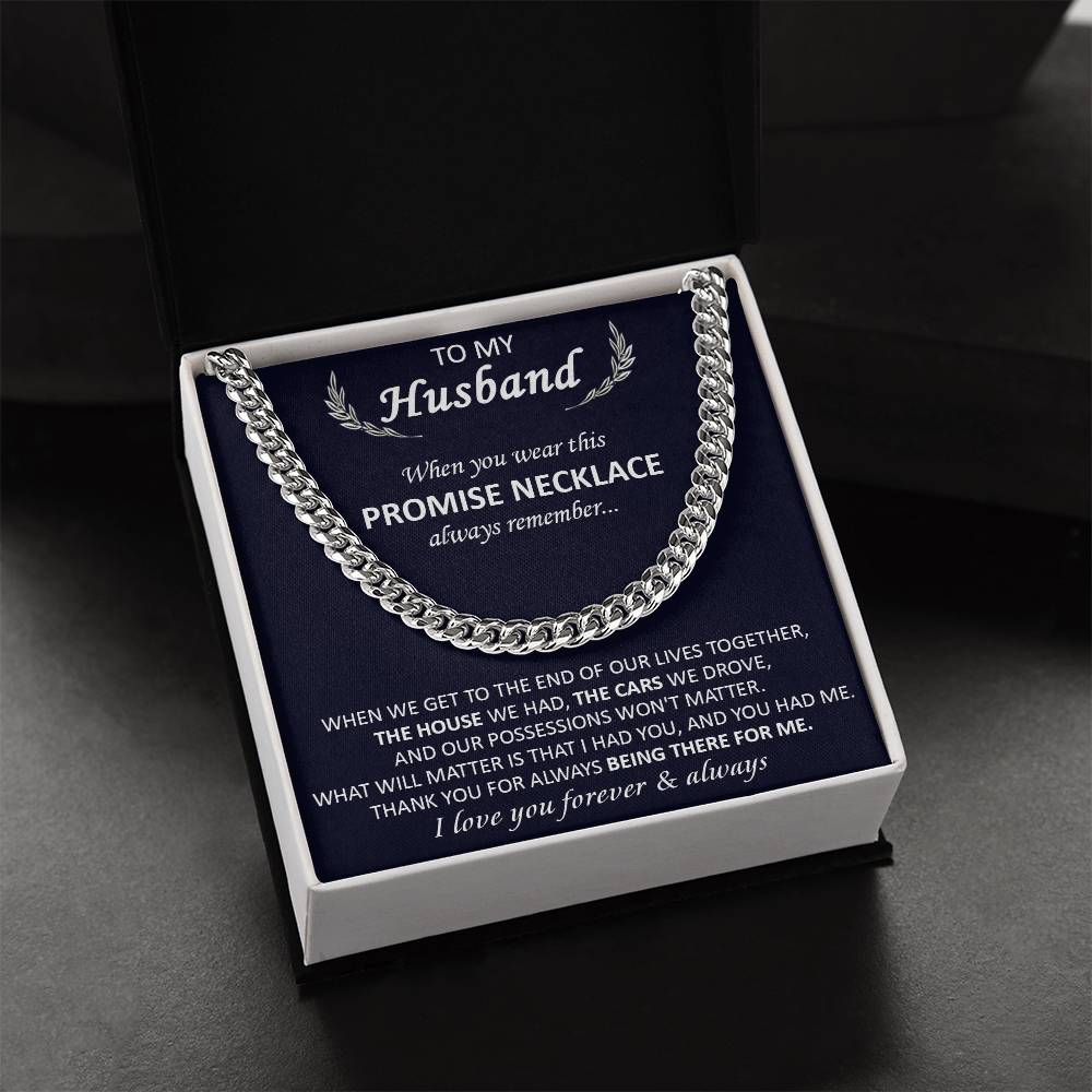 Gift For Husband - Be There - Cuban Cuban Link Chain