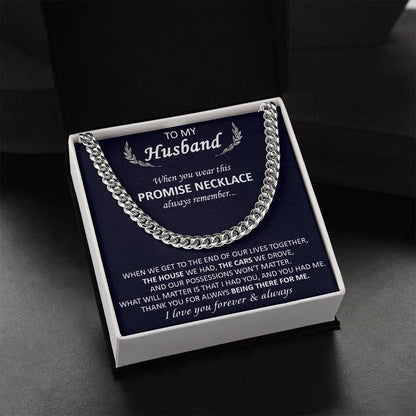 Gift For Husband - Be There - Cuban Cuban Link Chain