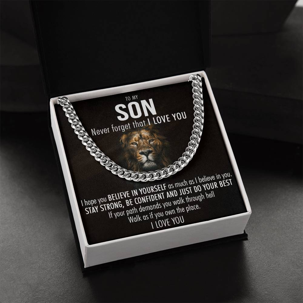 Gift For Son - Do Your Best - Cuban Cuban Link Chain