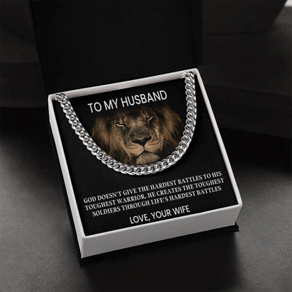 To My Husband - Love Your Wife Cuban Link Chain