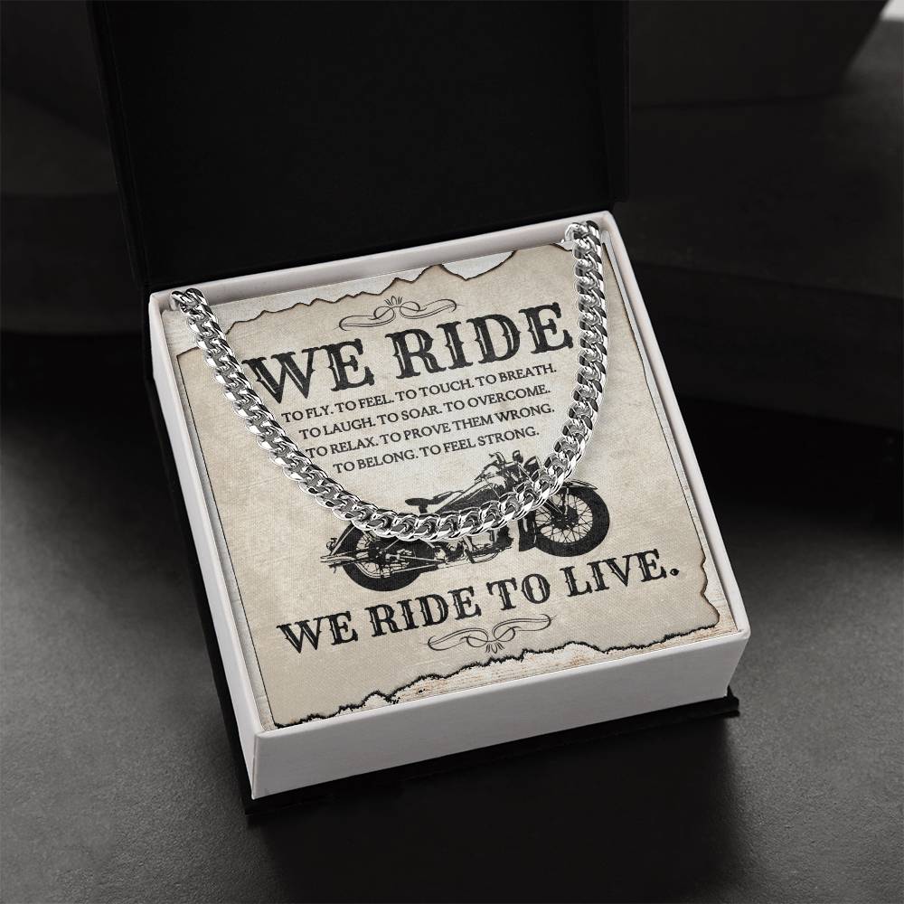 Cuban Chain Link Necklace For Men Biker Gifts Motorcycle Rider Gift Necklace Motorcycle Club Reunion Gifts Cuban Link Chain