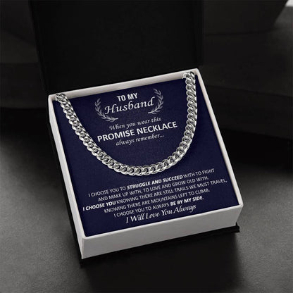 Gift For Husband - Promise - Cuban Link Valentine's Day Birthday Gift Anniversary Gift Gift For Boyfriend Gift For Hus Cuban Link Chain