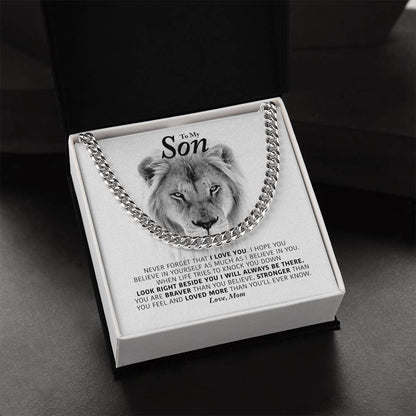 My Son - I Will Always Be There Cuban Link Chain