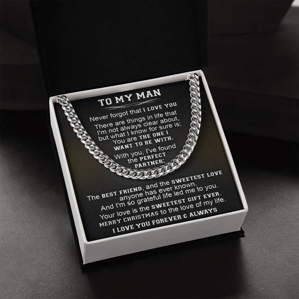 Gift For Your Man - Clear About - Cuban Link Cuban Link Chain
