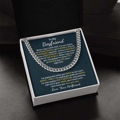 Valentine's Day Gift For Boyfriend Cuban Link Chain