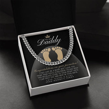 New Dad Promotion Celebration Gift Congratulations On Your Promotion New Daddy Gift From Bump Daddy To Be Promotion Gi Cuban Link Chain