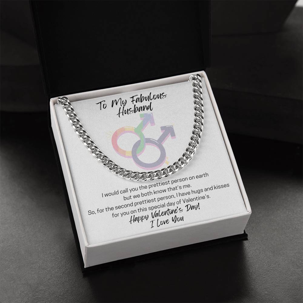 To My Fabulous Husband - Cuban Link Chain Necklace