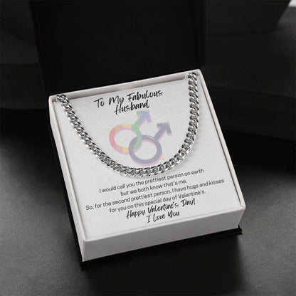 To My Fabulous Husband - Cuban Link Chain Necklace