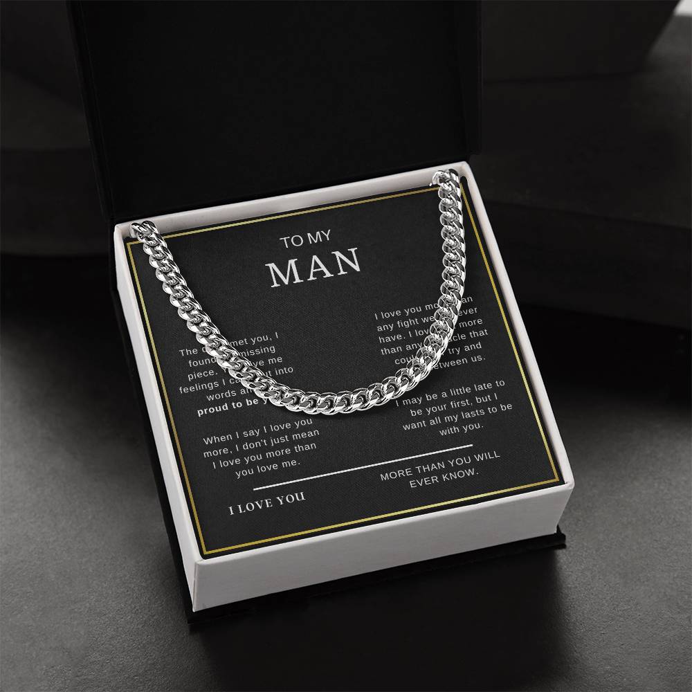 To My Man - Cuban Link Chain