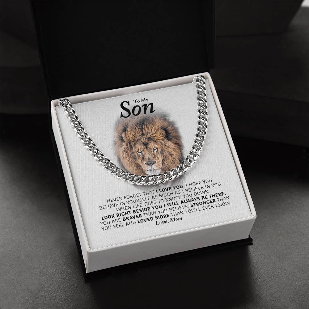 To My Son - I Will Always Be There - Cuban Link Chain Necklace