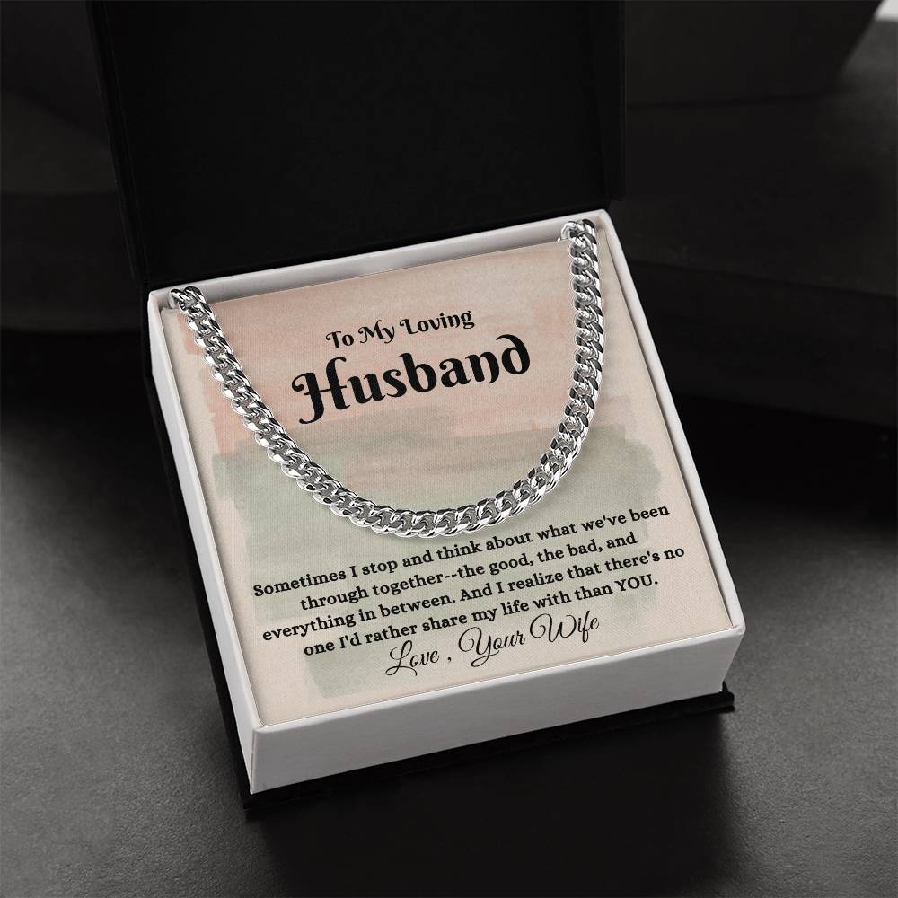 Anniversary Gift To Husband - Cuban Link Chain Necklace