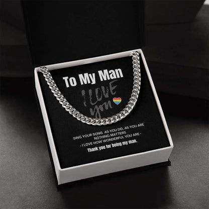 To My Man - Cuban Link Chain Necklace