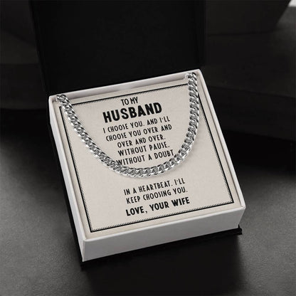 Cuban Link Chain For Husband. Chain Necklace Anniversary Gift For Husband Birthday Gift For Man Gift For Men Chain For