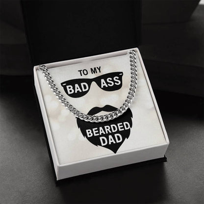 Bad Ass Dad  Cuban Link Chain Necklace