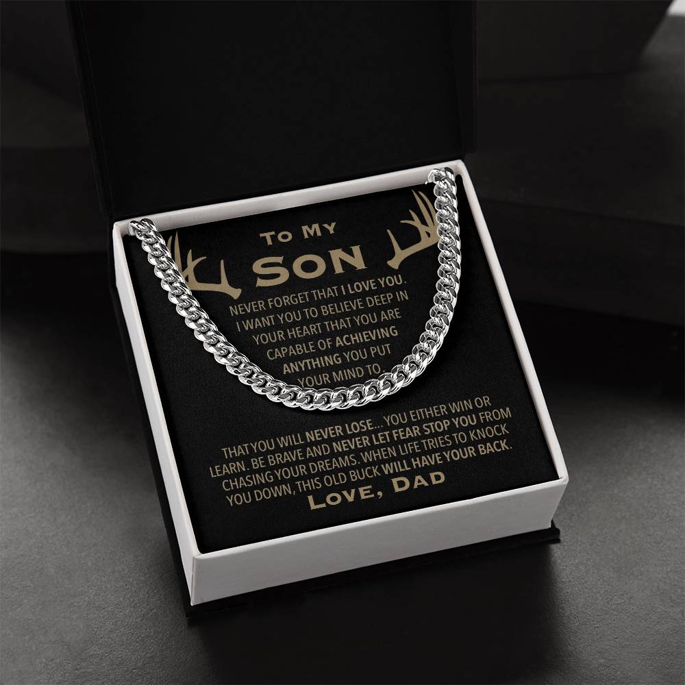 Son Got Your Back Link Chain Necklace Cuban Link Chain